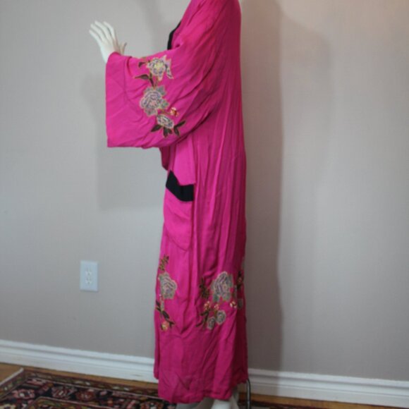 Free People embroidered kimono coat oversized size small - Picture 4 of 9